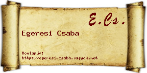 Egeresi Csaba névjegykártya